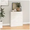 Image de Buffet avec 4 tiroirs 60x30,5x71 cm Blanc brillant