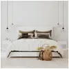 Image de Tables de chevet 2 pcs avec tiroir Blanc brillant