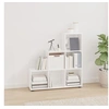 Image de Bibliothèque escalier Blanc brillant 107 cm Bois d'ingénierie342605