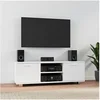 Image de Meuble TV Blanc 120x40,5x35 cm Bois d ingénierie