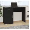 Image de Bureau avec tiroir et armoire Noir 100x40x73 cm Bois ingénierie