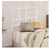 Image de Tête de Lit Meuble de Chambre à Coucher Tête de Cadre de Lit Simple Accessoire de Lit Intérieur Blanc 106x4x104 cm Bois Massif de Pin