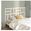 Image de Tête de Lit Accessoire de Lit Double Meuble de Chambre à Coucher Tête de Cadre de Lit Intérieur Blanc 166x4x104 cm Bois Massif de Pin
