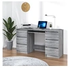 Image de Bureau Sonoma gris 140x50x77 cm Bois d'ingénierie