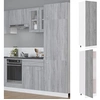 Image de Koelkastkast 60x57x207 cm bewerkt hout grijs sonoma eikenkleur815601
