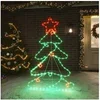 Image de Figurine d'Arbre de Noël avec 144 LED Décoration de Noël Ornement de Vacances Décoration de Fête Salle de Séjour Intérieur 88x56 cm