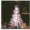 Image de Figure d'Arbre de Noël Pliable Ornement de Fête Décoration de Vacances Ornement de Noël Jardin Extérieur Blanc Chaud 87x87x93 cm