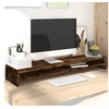 Image de Support de moniteur Chêne fumé 100x24x13 cm Bois d ingénierie