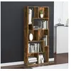 Image de Bibliothèque Chêne fumé 67x24x161 cm Bois d ingénierie