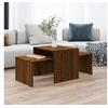 Image de Ensemble table basse Chêne marron 100x48x40cm Bois d ingénierie