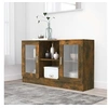 Image de Armoire à vitrine Chêne fumé 120x30,5x70 cm Bois d ingénierie