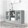 Image de Armoire à vitrine Sonoma gris 120x30,5x70 cm Bois d'ingénierie815628