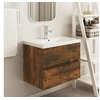 Image de Armoire de lavabo Chêne fumé 60x38,5x45 cm Bois d ingénierie