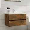 Image de Wastafelkast 80x38,5x45 cm bewerkt hout gerookt eikenkleurig815651