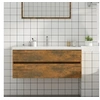 Image de Armoire de lavabo Chêne fumé 100x38,5x45 cm Bois d ingénierie
