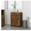 Image de Armoire de bain Chêne fumé 60x33x80 cm Bois d ingénierie