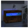 Image de Meuble TV avec lumières LED Chêne fumé 60x35x40 cm815678