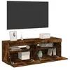 Image de Meubles TV 2 pcs avec lumières LED Chêne fumé 60x35x40 cm815679