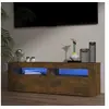 Image de Meuble TV avec lumières LED Chêne fumé 120x35x40 cm815684