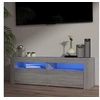 Image de Meuble TV avec lumières LED sonoma gris 120x35x40 cm