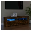 Image de Meuble TV avec lumières LED Chêne fumé 120x35x40 cm