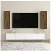 Image de Meubles TV 2 pcs Chêne fumé 30,5x30x90 cm Bois d ingénierie