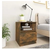 Image de Table de chevet chêne fumé 40x40x50 cm bois d ingénierie