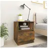 Image de Tables de chevet 2 pcs chêne fumé 40x40x50 cm bois d ingénierie