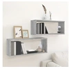 Image de Etagères murales cube 2 pcs Sonoma gris 60x15x23 cm Bois