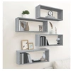 Image de Wandschappen kubus 4 st 60x15x23 cm bewerkt hout grijs sonoma815928