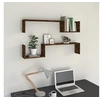 Image de Wandschappen 2 st 100x15x20 cm bewerkt hout gerookt eikenkleur815933