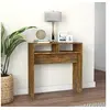 Image de Table console Chêne fumé 78x30x80 cm Bois d ingénierie