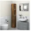 Image de Armoire de bain chêne fumé 25x26,5x170 cm bois d ingénierie