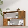 Image de Boekenkast 100x24x63 cm bewerkt hout gerookt eikenkleurig816038