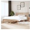 Image de Cadre de Lit Sommier à Lattes Double Adulte Cadre à Lattes sur Pied Chambre à Coucher Intérieur Bois de Pin Massif 140x190 cm