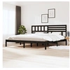 Image de Bedframe massief grenenhout zwart 200x200 cm3101047