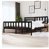 Image de Bedframe massief hout zwart 200x200 cm3101177