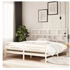 Image de Bedframe massief grenenhout wit 200x200 cm3101304