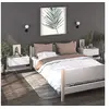 Image de Tables de chevet murales 2 pcs Blanc brillant