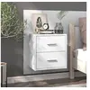Image de Table de chevet murale Blanc brillant811001