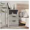 Image de Table de chevet Gris béton Bois d ingénierie