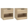 Image de Tables de chevet 2 pcs Chêne Sonoma Bois d'ingénierie