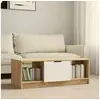 Image de Table basse blanc et chêne sonoma 102x50x36cm bois d'ingénierie811354