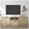 Image de Meuble TV chêne sonoma 140x35x40 cm bois d ingénierie