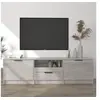 Image de Meuble TV gris béton 140x35x40 cm bois d ingénierie