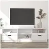 Image de Meuble TV Blanc 150x33,5x45 cm Bois d ingénierie