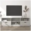 Image de Meuble TV Gris béton 150x33,5x45 cm Bois d ingénierie