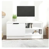 Image de Meuble TV Blanc 80x35x36,5 cm Bois d ingénierie