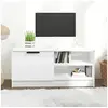 Image de Meuble TV Blanc brillant 80x35x36,5 cm Bois d ingénierie