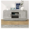 Image de meuble tv bois 102x102x45 bois, gris beton, bois, gris